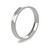 18ct White Gold 3mm Bevelled Edge Wedding Band Light Weight Portrait