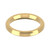 18ct Yellow Gold 3mm Bevelled Edge Wedding Band Heavy Weight Landscape