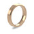 9ct Rose Gold 4mm Bevelled Edge Wedding Band Classic Weight Portrait