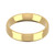 9ct Yellow Gold 4mm Bevelled Edge Wedding Band Light Weight Landscape