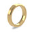 9ct Yellow Gold 4mm Bevelled Edge Wedding Band Heavy Weight Portrait