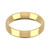 18ct Yellow Gold 4mm Bevelled Edge Wedding Band Light Weight Landscape