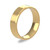 18ct Yellow Gold 5mm Bevelled Edge Wedding Band Light Weight Portrait