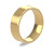 9ct Yellow Gold 6mm Bevelled Edge Wedding Band Light Weight Portrait