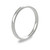 9ct White Gold 2mm Rounded Flat Wedding Band Light Weight Portrait
