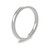9ct White Gold 2mm Rounded Flat Wedding Band Classic Weight Portrait