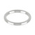 9ct White Gold 2mm Rounded Flat Wedding Band Classic Weight Landscape