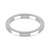 18ct White Gold 2.5mm Rounded Flat Wedding Band Heavy Weight Landscape