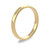 18ct Yellow Gold 2.5mm Rounded Flat Wedding Band Light Weight Portrait