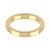 9ct Yellow Gold 3mm Rounded Flat Wedding Band Heavy Weight Landscape