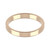 18ct Rose Gold 3mm Rounded Flat Wedding Band Light Weight Landscape