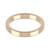 18ct Rose Gold 3mm Rounded Flat Wedding Band Classic Weight Landscape