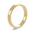 18ct Yellow Gold 3mm Rounded Flat Wedding Band Light Weight Portrait