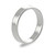 Platinum 4mm Rounded Flat Wedding Band Light Weight Portrait