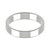 Platinum 4mm Rounded Flat Wedding Band Light Weight Landscape