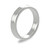 Platinum 4mm Rounded Flat Wedding Band Classic Weight Portrait