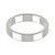 9ct White Gold 4mm Rounded Flat Wedding Band Classic Weight Landscape