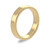 9ct Yellow Gold 4mm Rounded Flat Wedding Band Classic Weight Portrait