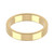 9ct Yellow Gold 4mm Rounded Flat Wedding Band Classic Weight Landscape