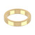 9ct Yellow Gold 4mm Rounded Flat Wedding Band Heavy Weight Landscape