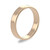 18ct Rose Gold 4mm Rounded Flat Wedding Band Light Weight Portrait