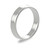 18ct White Gold 4mm Rounded Flat Wedding Band Light Weight Portrait
