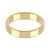 18ct Yellow Gold 4mm Rounded Flat Wedding Band Light Weight Landscape