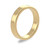 18ct Yellow Gold 4mm Rounded Flat Wedding Band Classic Weight Portrait