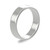 Platinum 5mm Rounded Flat Wedding Band Light Weight Portrait