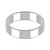 Platinum 5mm Rounded Flat Wedding Band Light Weight Landscape