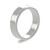 Platinum 5mm Rounded Flat Wedding Band Classic Weight Portrait