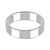 9ct White Gold 5mm Rounded Flat Wedding Band Light Weight Landscape