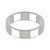 9ct White Gold 5mm Rounded Flat Wedding Band Classic Weight Landscape