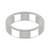 9ct White Gold 5mm Rounded Flat Wedding Band Heavy Weight Landscape