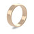 18ct Rose Gold 5mm Rounded Flat Wedding Band Light Weight Portrait