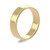 18ct Yellow Gold 5mm Rounded Flat Wedding Band Light Weight Portrait