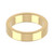 18ct Yellow Gold 5mm Rounded Flat Wedding Band Heavy Weight Landscape