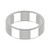 9ct White Gold 6mm Rounded Flat Wedding Band Classic Weight Landscape