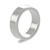 9ct White Gold 6mm Rounded Flat Wedding Band Heavy Weight Portrait