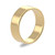 9ct Yellow Gold 6mm Rounded Flat Wedding Band Light Weight Portrait