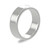 18ct White Gold 6mm Rounded Flat Wedding Band Classic Weight Portrait