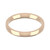 9ct Rose Gold 2.5mm Cushion Wedding Band Light Weight Landscape