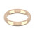 9ct Rose Gold 3mm Cushion Wedding Band Heavy Weight Landscape