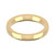 9ct Yellow Gold 3mm Cushion Wedding Band Heavy Weight Landscape