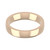 9ct Rose Gold 4mm Cushion Wedding Band Classic Weight Landscape