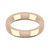 18ct Rose Gold 4mm Cushion Wedding Band Heavy Weight Landscape