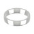 18ct White Gold 4mm Cushion Wedding Band Light Weight Landscape