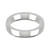 18ct White Gold 4mm Cushion Wedding Band Heavy Weight Landscape