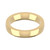 18ct Yellow Gold 4mm Cushion Wedding Band Heavy Weight Landscape