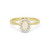 18ct Yellow Gold 0.23ct Opal and 0.23ct Diamond Cluster Ring